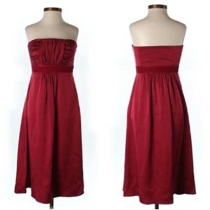 Banana Republic Strapless Red Dress